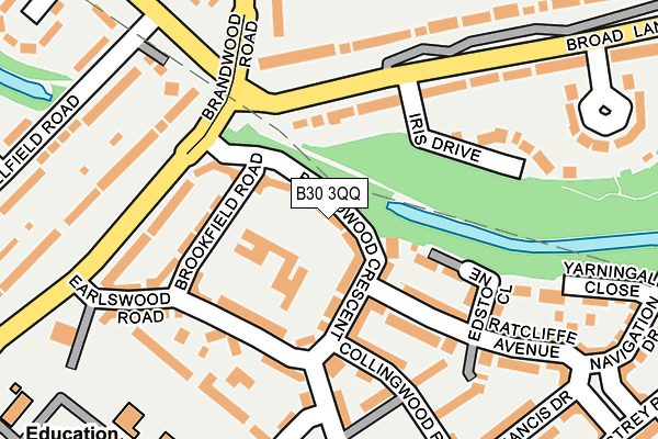 B30 3QQ map - OS OpenMap – Local (Ordnance Survey)