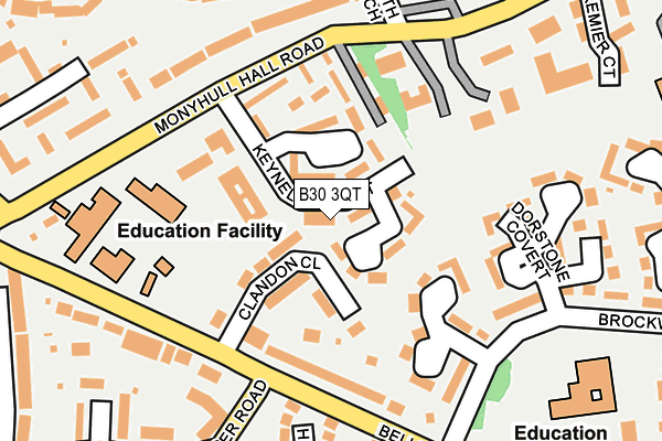 B30 3QT map - OS OpenMap – Local (Ordnance Survey)