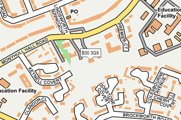 B30 3QX map - OS OpenMap – Local (Ordnance Survey)