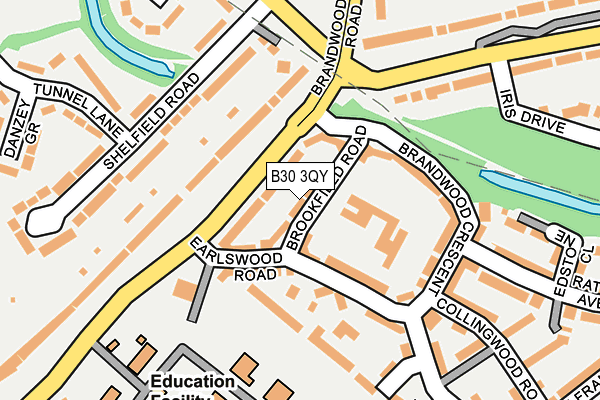 B30 3QY map - OS OpenMap – Local (Ordnance Survey)