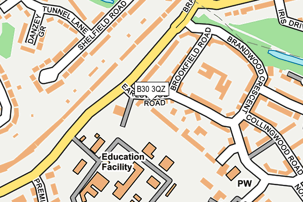 B30 3QZ map - OS OpenMap – Local (Ordnance Survey)