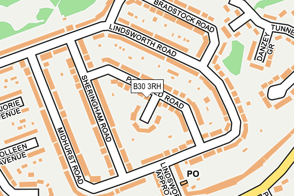 B30 3RH map - OS OpenMap – Local (Ordnance Survey)