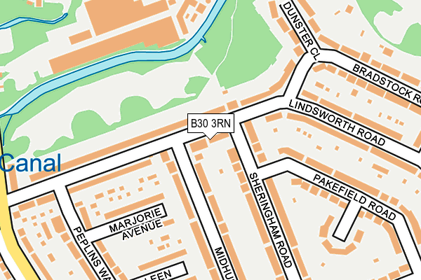 B30 3RN map - OS OpenMap – Local (Ordnance Survey)