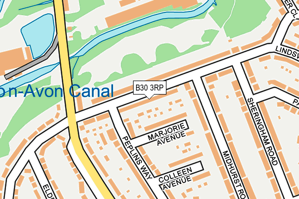 B30 3RP map - OS OpenMap – Local (Ordnance Survey)