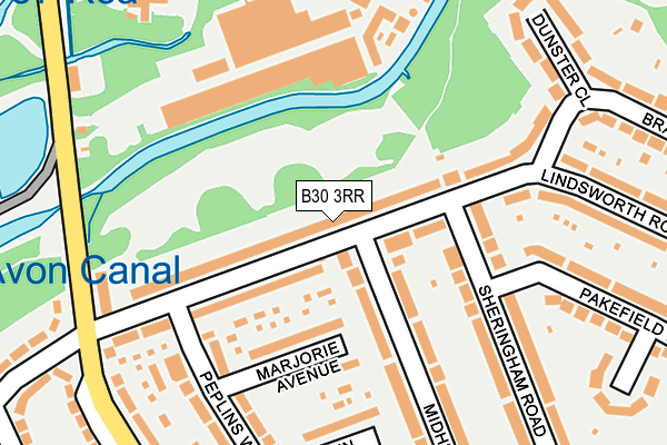 B30 3RR map - OS OpenMap – Local (Ordnance Survey)