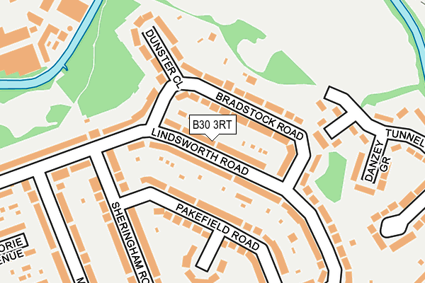 B30 3RT map - OS OpenMap – Local (Ordnance Survey)