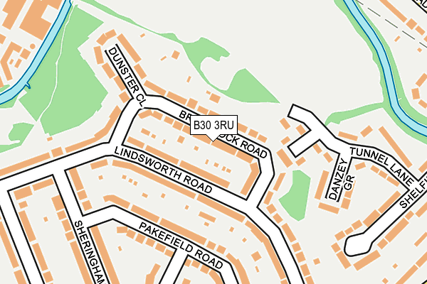 B30 3RU map - OS OpenMap – Local (Ordnance Survey)