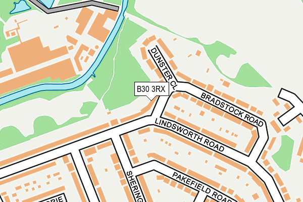 B30 3RX map - OS OpenMap – Local (Ordnance Survey)
