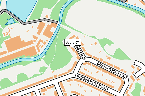 B30 3RY map - OS OpenMap – Local (Ordnance Survey)