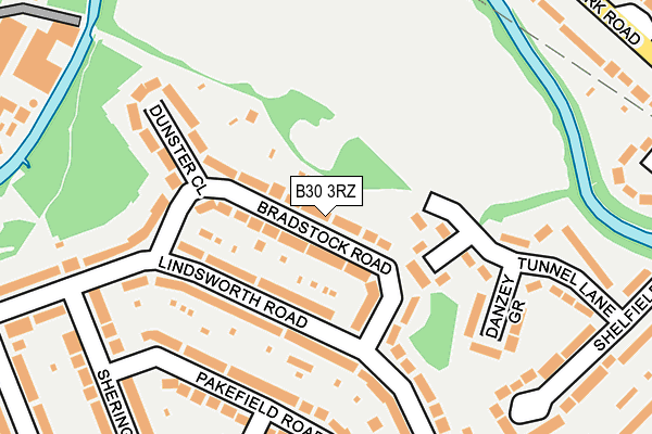 B30 3RZ map - OS OpenMap – Local (Ordnance Survey)
