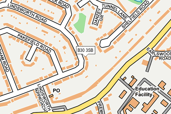 B30 3SB map - OS OpenMap – Local (Ordnance Survey)