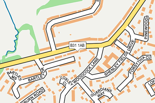 B31 1AB map - OS OpenMap – Local (Ordnance Survey)