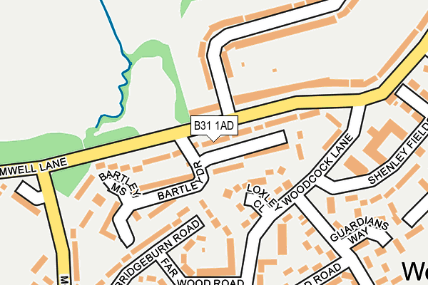 B31 1AD map - OS OpenMap – Local (Ordnance Survey)