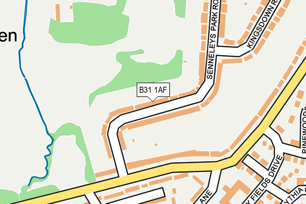 B31 1AF map - OS OpenMap – Local (Ordnance Survey)