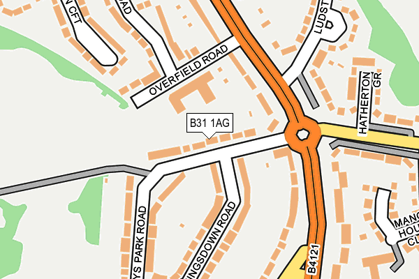B31 1AG map - OS OpenMap – Local (Ordnance Survey)