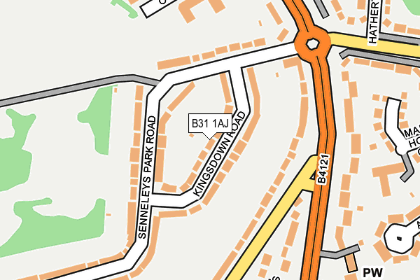 B31 1AJ map - OS OpenMap – Local (Ordnance Survey)