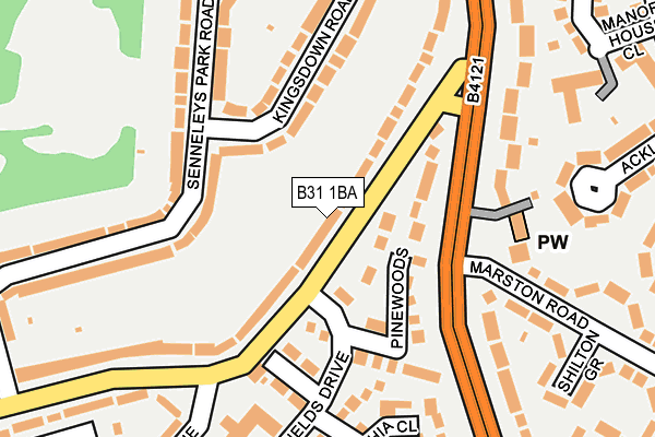 B31 1BA map - OS OpenMap – Local (Ordnance Survey)