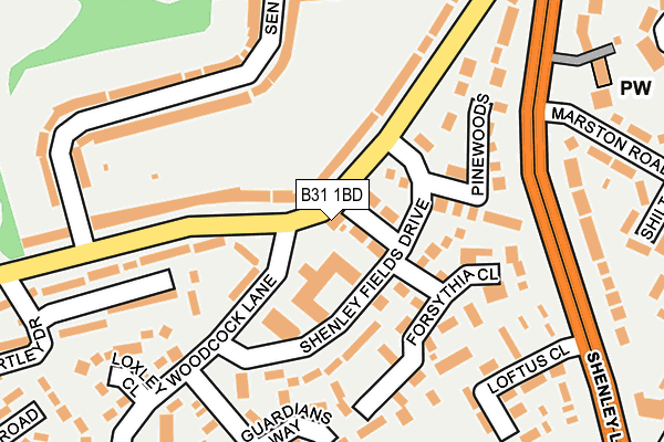 B31 1BD map - OS OpenMap – Local (Ordnance Survey)