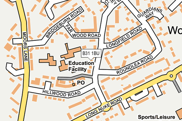 B31 1BU map - OS OpenMap – Local (Ordnance Survey)