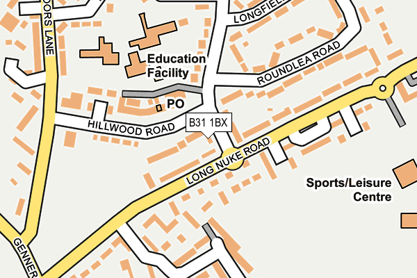 B31 1BX map - OS OpenMap – Local (Ordnance Survey)