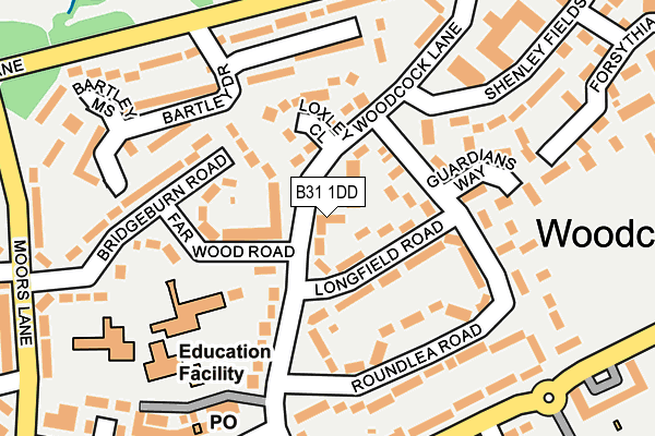 B31 1DD map - OS OpenMap – Local (Ordnance Survey)