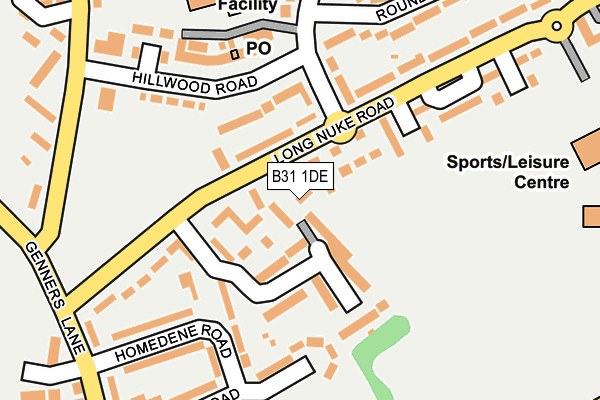 B31 1DE map - OS OpenMap – Local (Ordnance Survey)