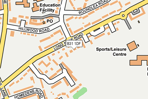 B31 1DF map - OS OpenMap – Local (Ordnance Survey)