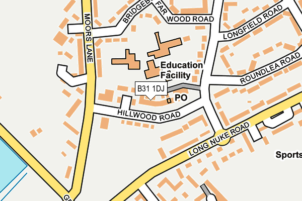 B31 1DJ map - OS OpenMap – Local (Ordnance Survey)