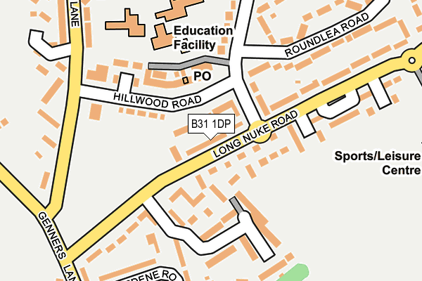 B31 1DP map - OS OpenMap – Local (Ordnance Survey)