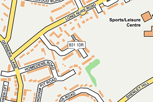 B31 1DR map - OS OpenMap – Local (Ordnance Survey)