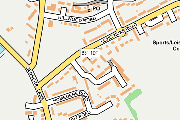 B31 1DT map - OS OpenMap – Local (Ordnance Survey)