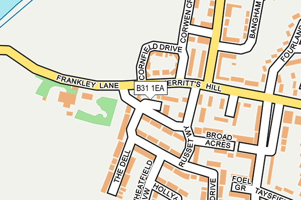 B31 1EA map - OS OpenMap – Local (Ordnance Survey)