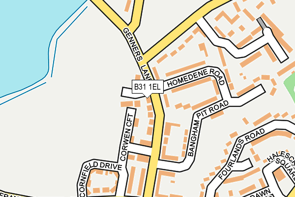 B31 1EL map - OS OpenMap – Local (Ordnance Survey)