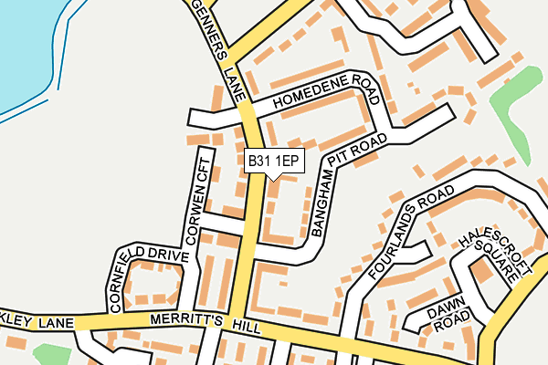 B31 1EP map - OS OpenMap – Local (Ordnance Survey)