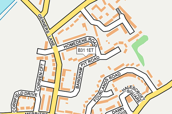 B31 1ET map - OS OpenMap – Local (Ordnance Survey)