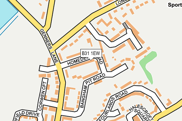 B31 1EW map - OS OpenMap – Local (Ordnance Survey)