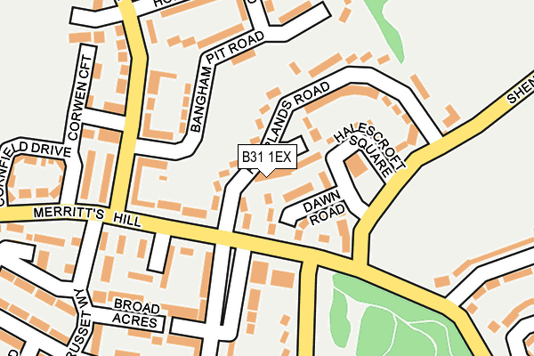 B31 1EX map - OS OpenMap – Local (Ordnance Survey)