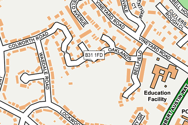 B31 1FD map - OS OpenMap – Local (Ordnance Survey)
