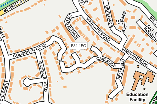 B31 1FG map - OS OpenMap – Local (Ordnance Survey)