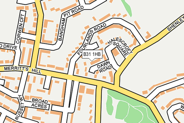 B31 1HB map - OS OpenMap – Local (Ordnance Survey)