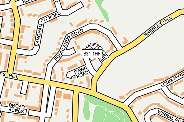 B31 1HF map - OS OpenMap – Local (Ordnance Survey)