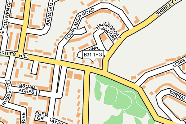 B31 1HG map - OS OpenMap – Local (Ordnance Survey)