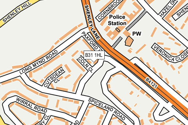 B31 1HL map - OS OpenMap – Local (Ordnance Survey)