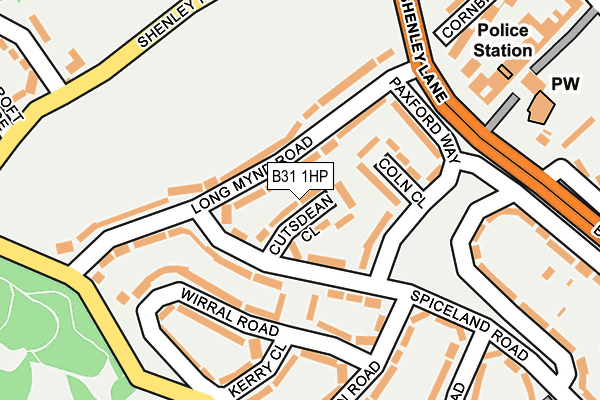 B31 1HP map - OS OpenMap – Local (Ordnance Survey)