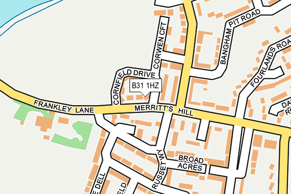 B31 1HZ map - OS OpenMap – Local (Ordnance Survey)