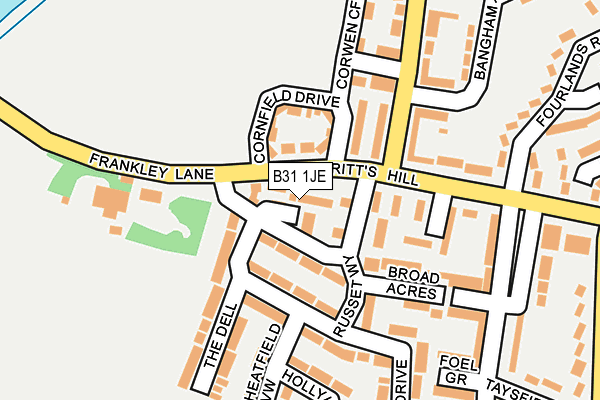 B31 1JE map - OS OpenMap – Local (Ordnance Survey)