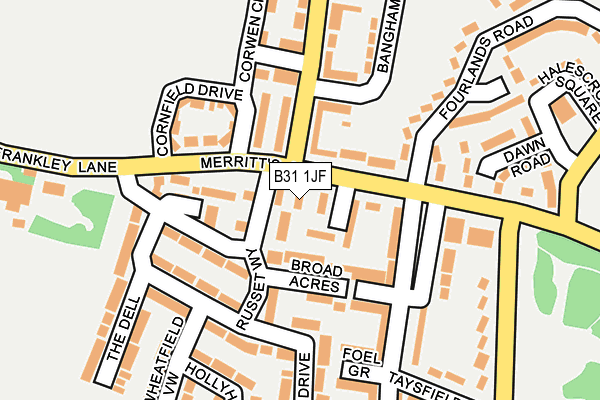 B31 1JF map - OS OpenMap – Local (Ordnance Survey)