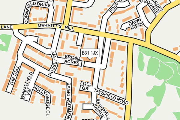 B31 1JX map - OS OpenMap – Local (Ordnance Survey)