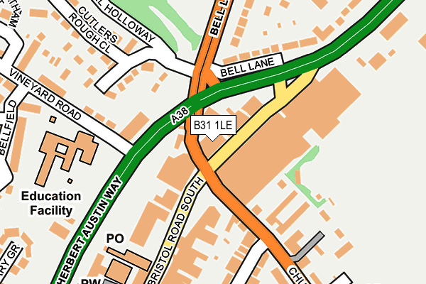 B31 1LE map - OS OpenMap – Local (Ordnance Survey)