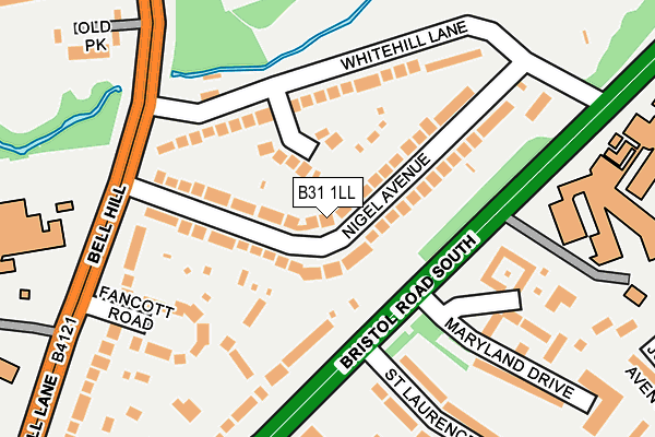 B31 1LL map - OS OpenMap – Local (Ordnance Survey)